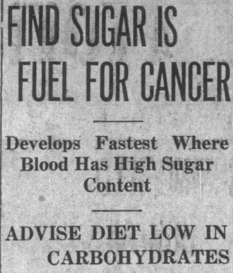 zucchero tumori articolo